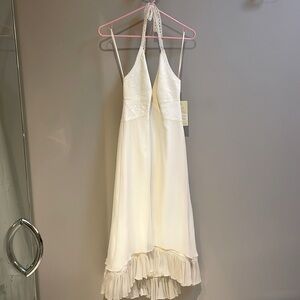 Kay Unger silk halter dress